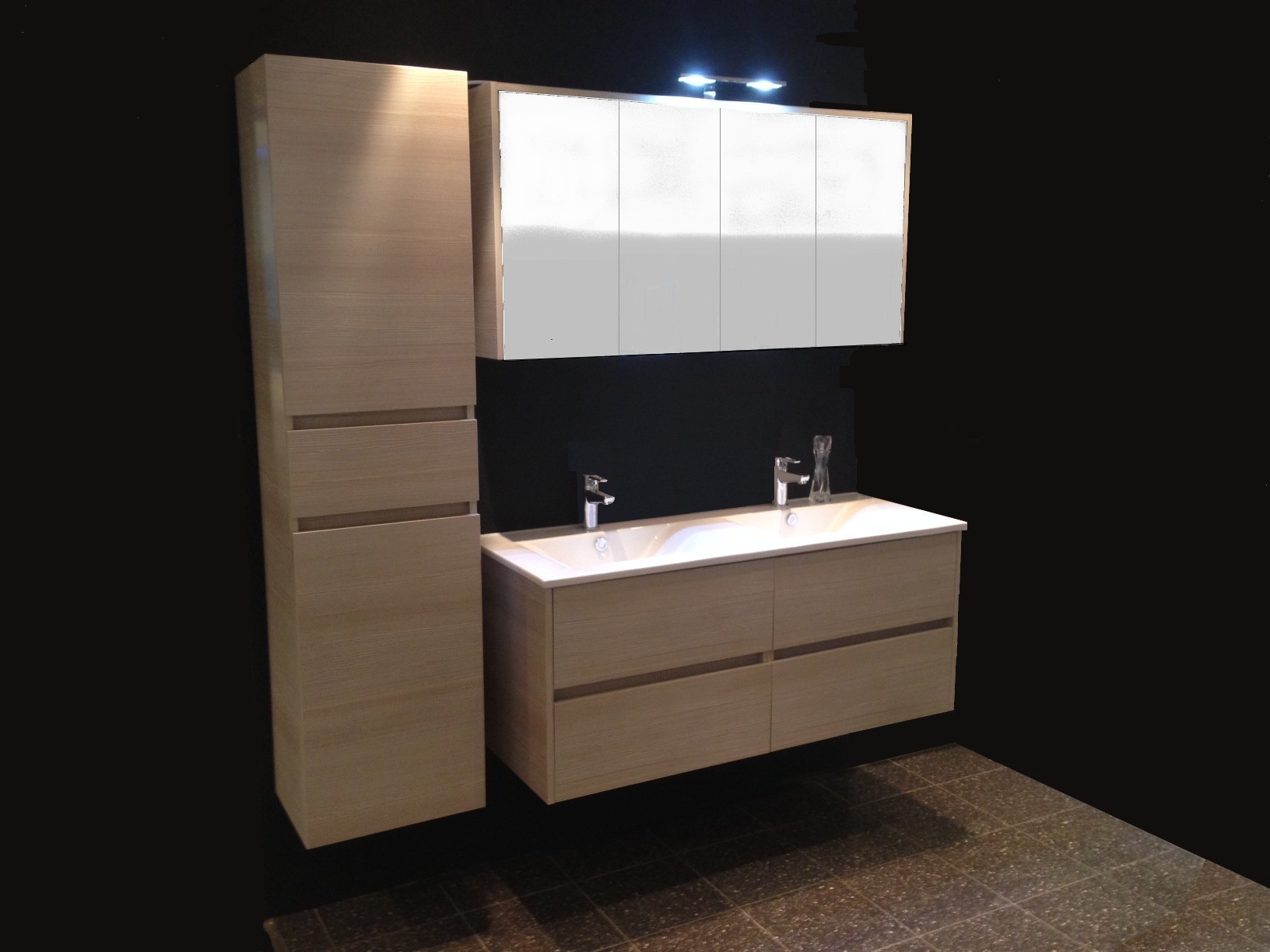 Meuble salle bain double vasque pas cher